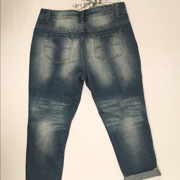 Destructed Cropped Jeans By K.Jordan S/10❤️ - Picture 2 of 8